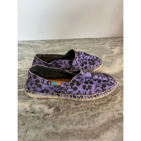 NWOT Disney Ubuntu Purple Mickey Mouse Print Handmade Shoes Size 6.5 - Picture 3 of 6